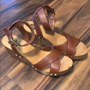 Tory Burch Crisscross Wedge Sandals,